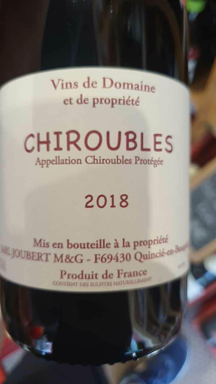Chiroubles - Domaine Marcel Joubert - Carine Joubert 