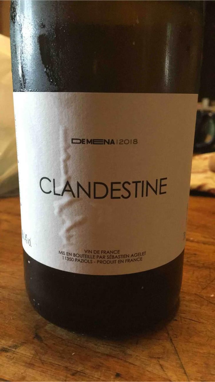 Clandestine (blanc) - Domaine de Mena - Sébastien Agelet 
