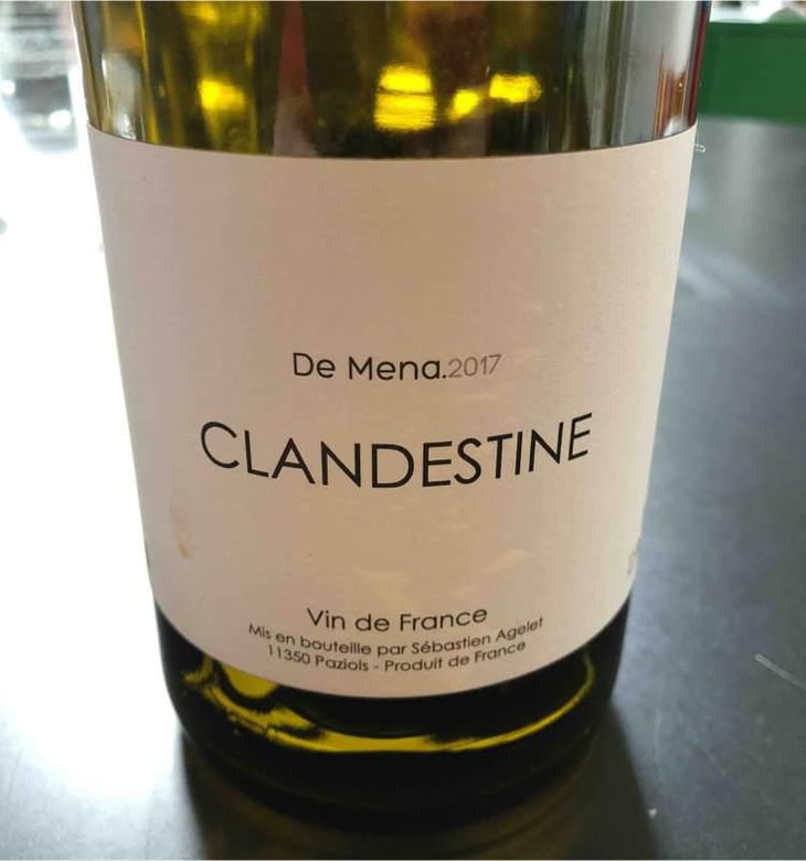 Clandestine (blanc) - Domaine de Mena - Sébastien Agelet 