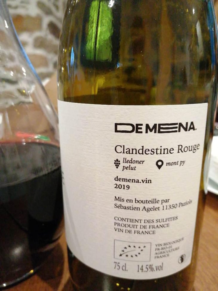 Clandestine (rouge) - Domaine de Mena - Sébastien Agelet 