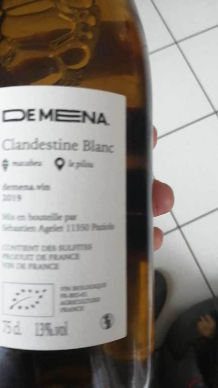 Clandestine (rouge) - Domaine de Mena - Sébastien Agelet 