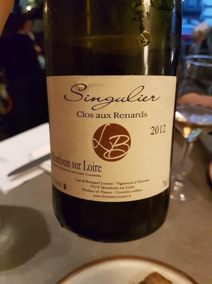Clos aux Renards Singulier - Domaine Jousset - Lise & Bertrand Jousset 