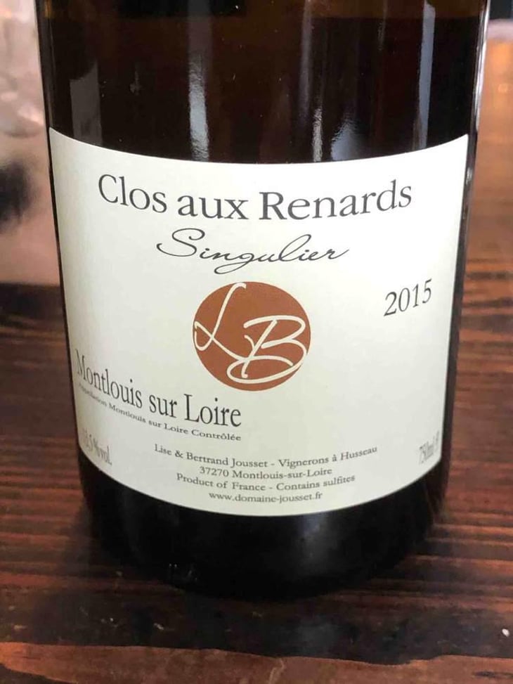 Clos aux Renards Singulier - Domaine Jousset - Lise & Bertrand Jousset 