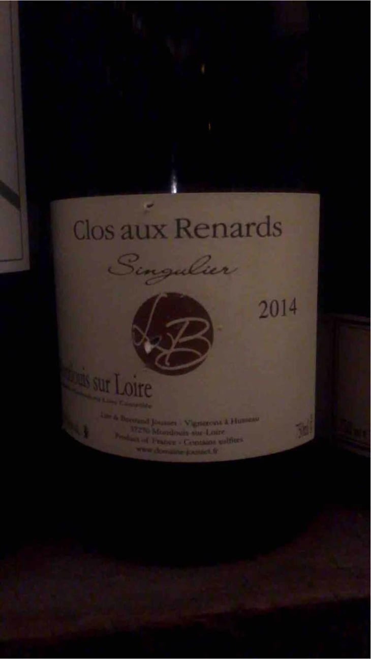 Clos aux Renards Singulier - Domaine Jousset - Lise & Bertrand Jousset 