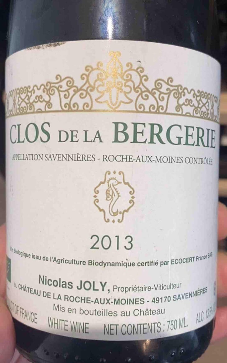 Clos de la Bergerie - Château de la Roche Aux Moines - Coulée de Serrant - Virginie & Nicolas Joly 
