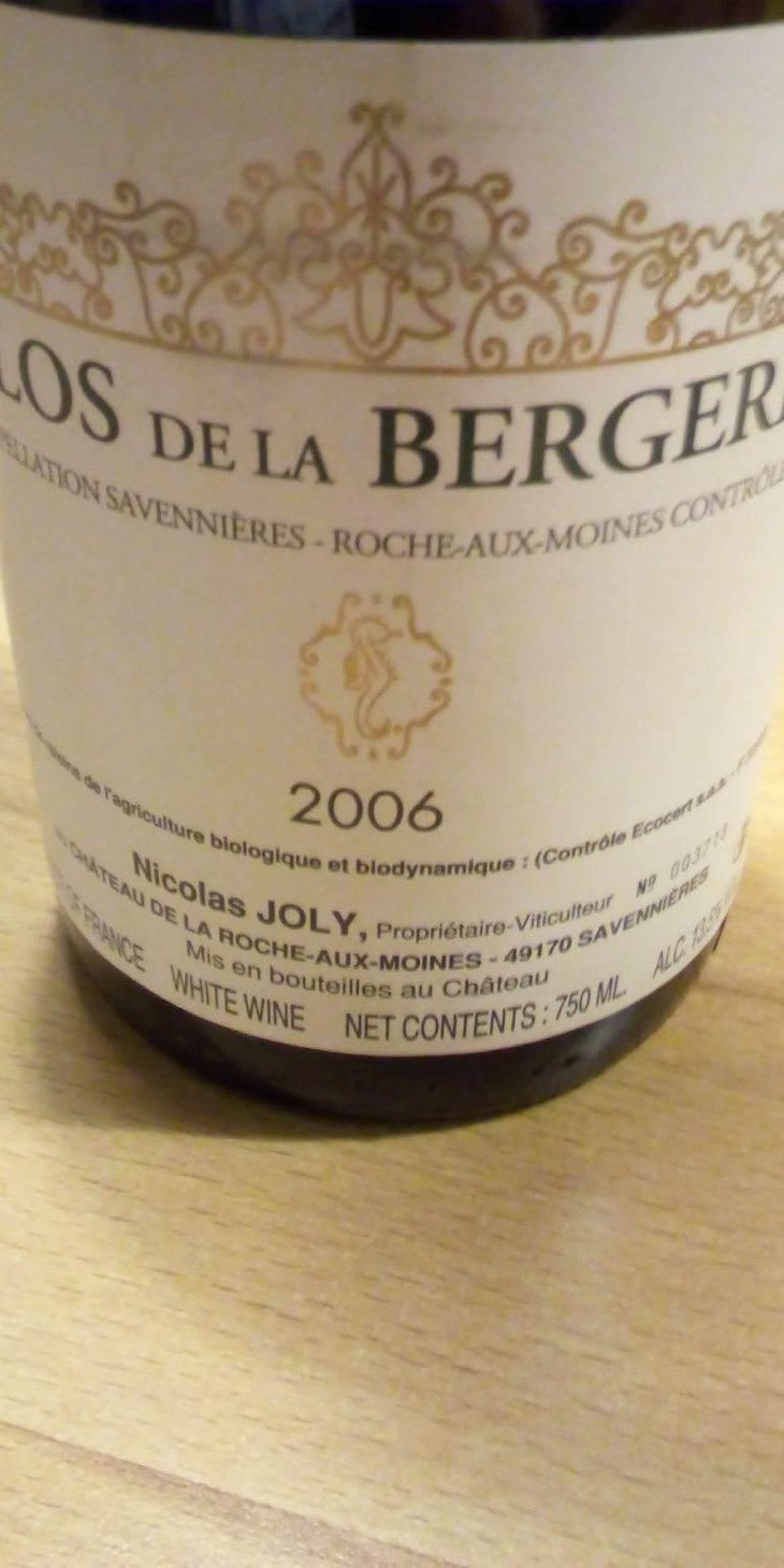 Clos de la Bergerie - Château de la Roche Aux Moines - Coulée de Serrant - Virginie & Nicolas Joly 