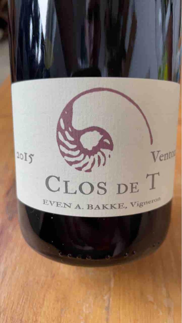Clos De T Rouge - Clos de T. / Clos de Trias - Even A. Bakke 