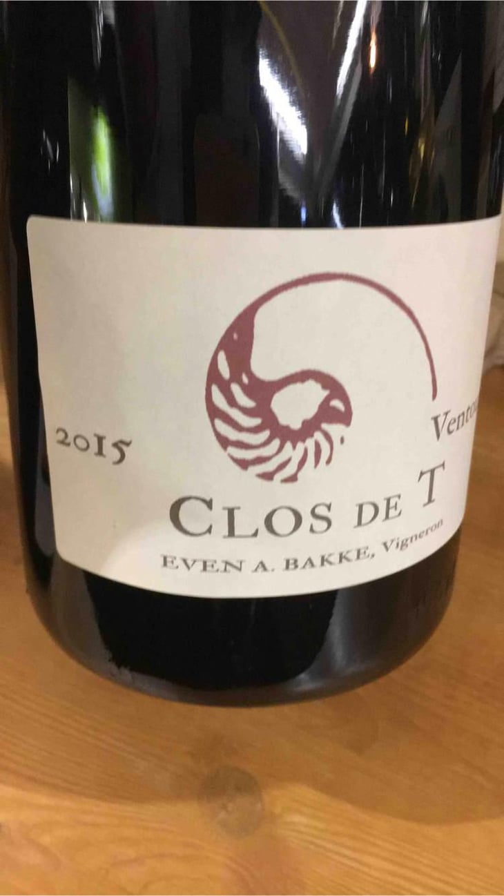 Clos De T Rouge - Clos de T. / Clos de Trias - Even A. Bakke 