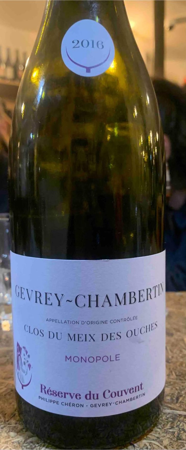Clos Du Meix Des Ouches Monopole - Domaine du Couvent - Philippe Chéron -2016