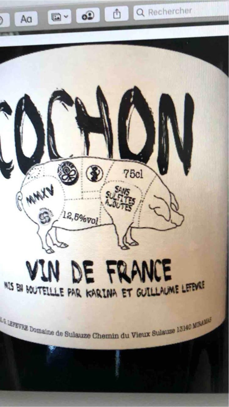 Cochon - Domaine de Sulauze - Karina & Guillaume Lefèvre 
