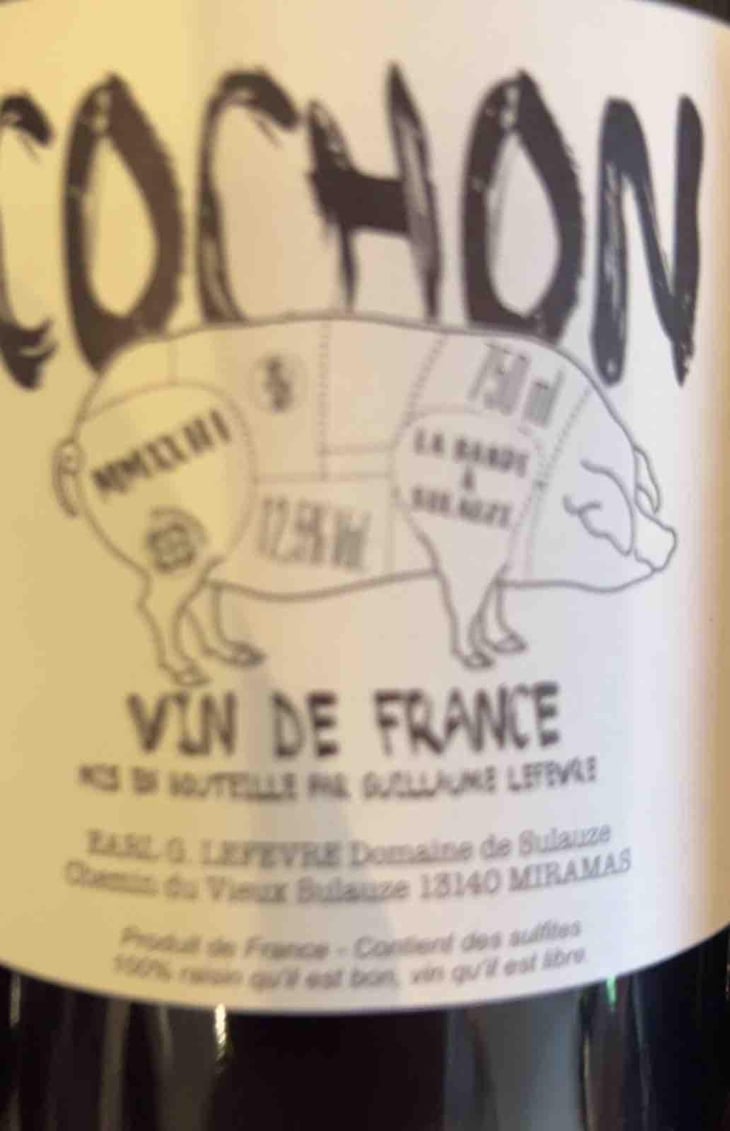 Cochon - Domaine de Sulauze - Karina & Guillaume Lefèvre 