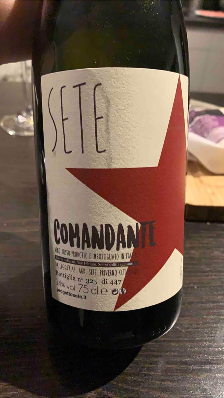 Comandante - Sete - Vini Naturali - Emiliano Giorgi, Arcangelo Galuppi, Martina D’Alessio 
