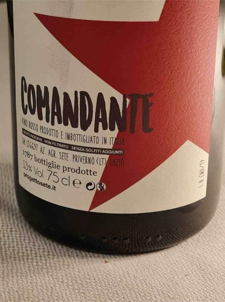 Comandante - Sete - Vini Naturali - Emiliano Giorgi, Arcangelo Galuppi, Martina D’Alessio 