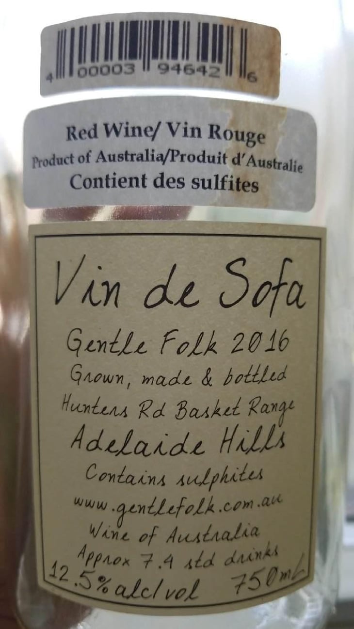 Vin de Sofa - Gentle Folk Wines - Gareth & Rainbo Belton 