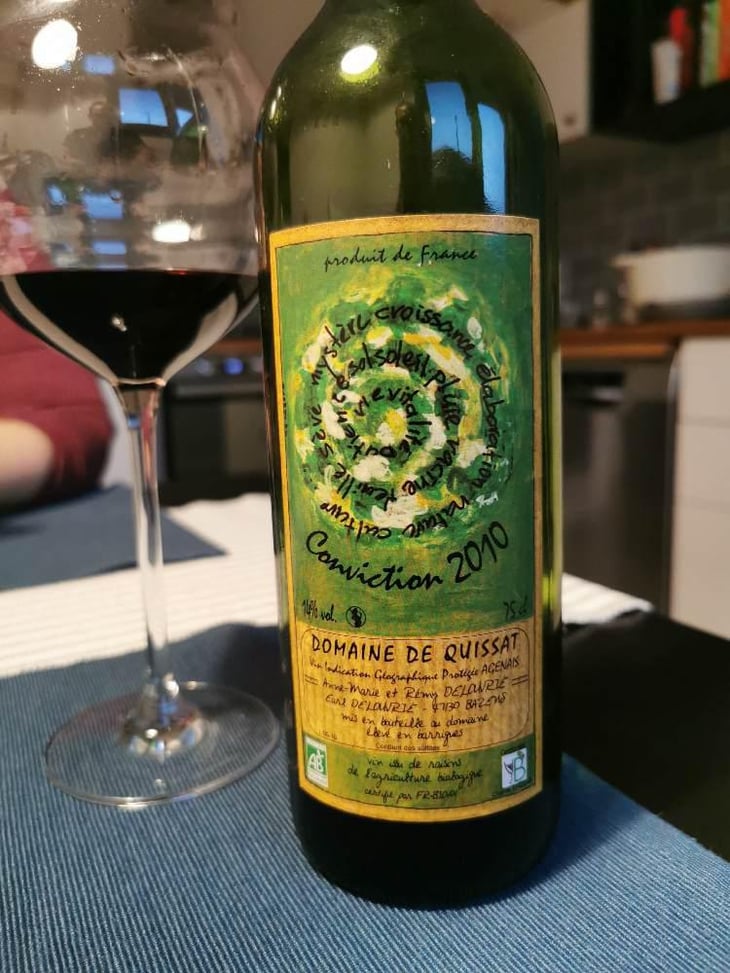 Conviction - Domaine de Quissat - Agathe et Romaric Delouvrié Hardy 