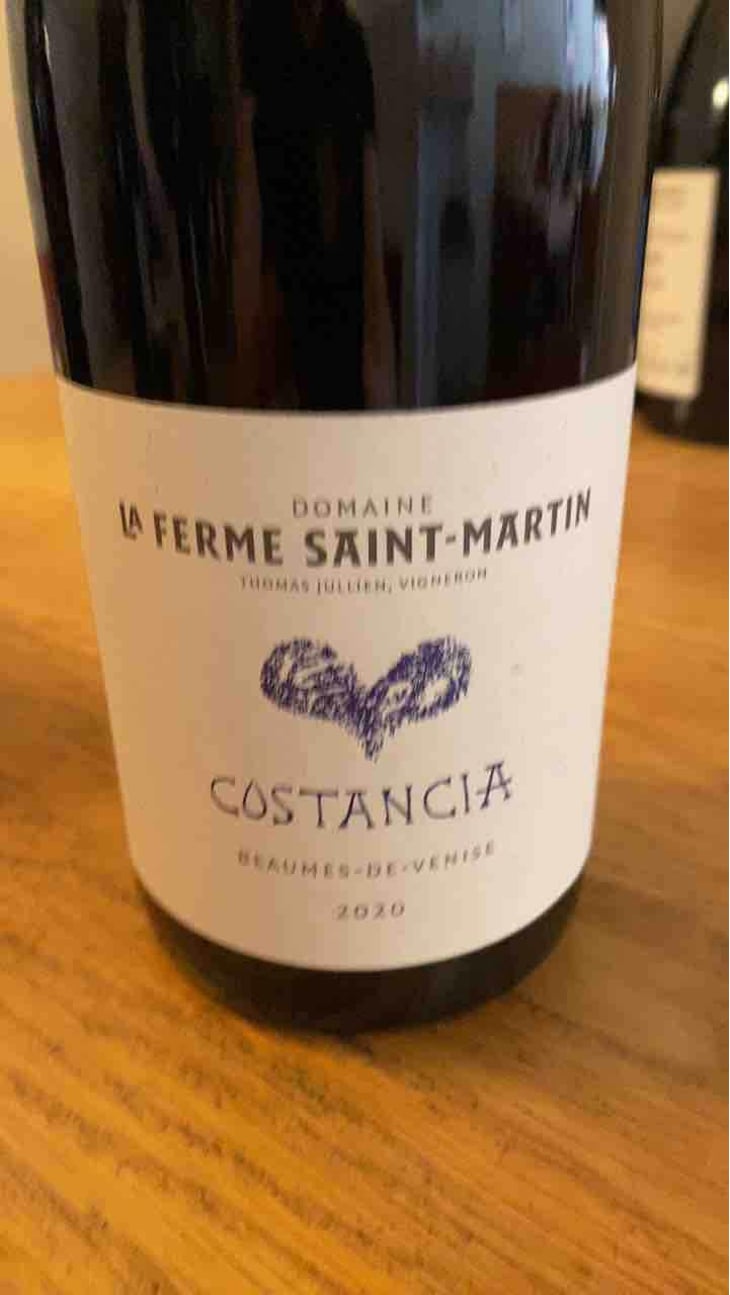 Costancia - La Ferme Saint-Martin - Les Vins de Thomas - Sophie & Thomas Jullien 