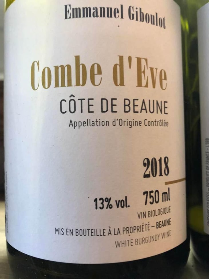 Côte-de-Beaune "Combe d'Ève" - Domaine Emmanuel Giboulot - Emmanuel Giboulot 