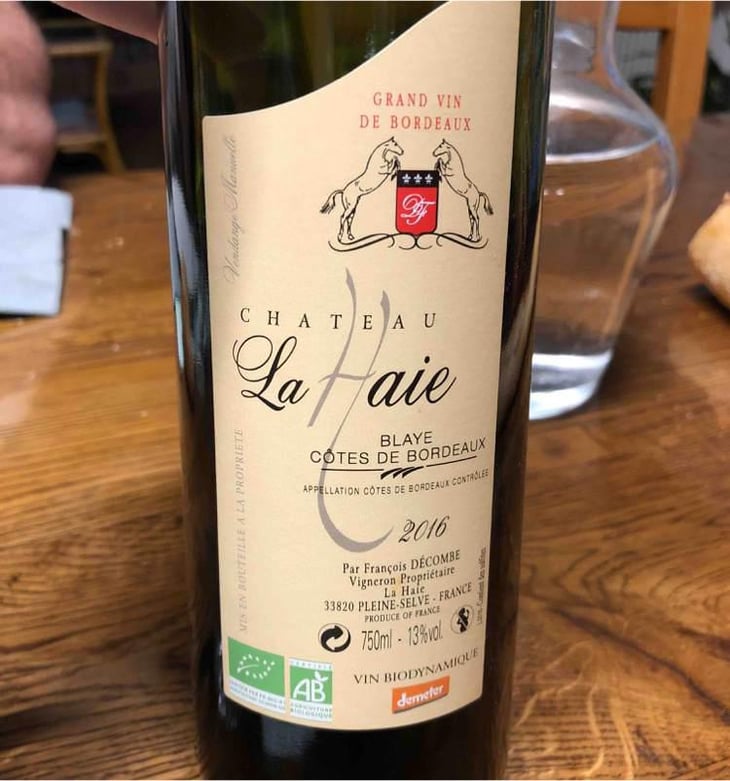 Côte de Blaye - Château La Haie - François Décombe 