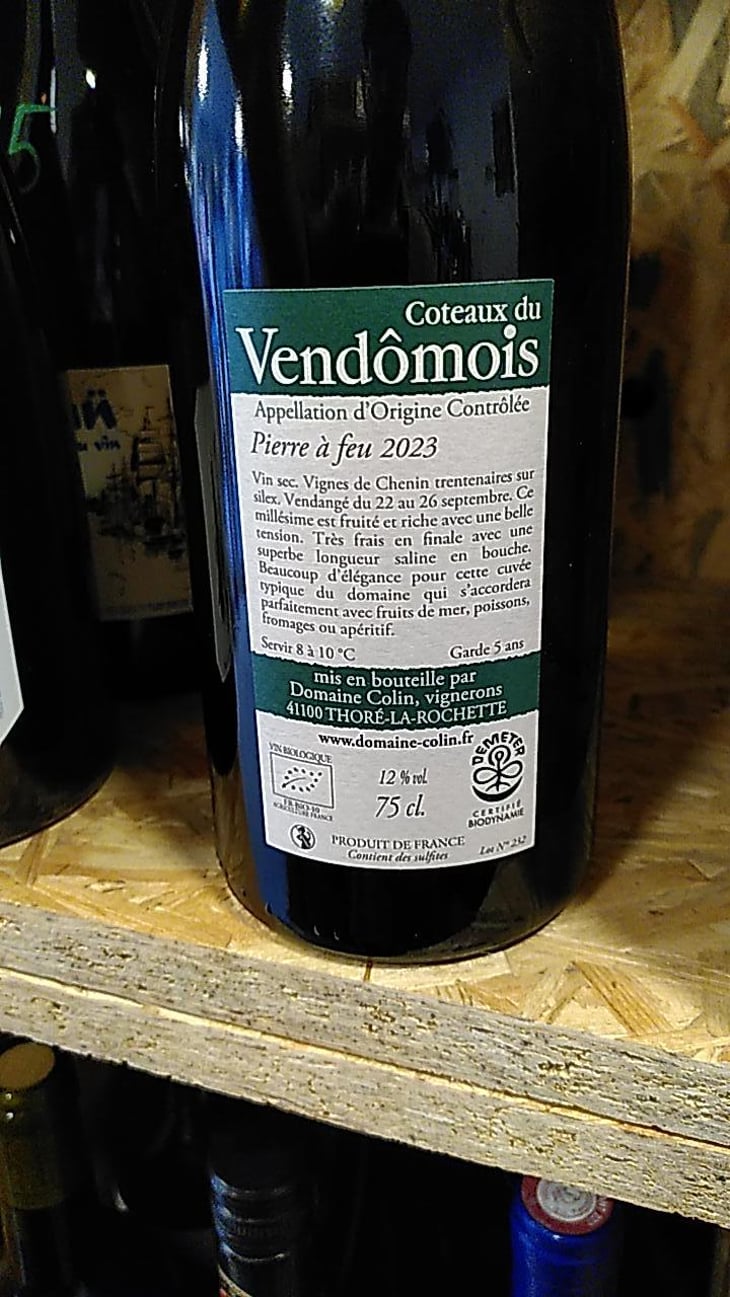 Côteaux Du Vendômois Blanc - Domaine Colin - Pierre François Colin & Patrice Colin 