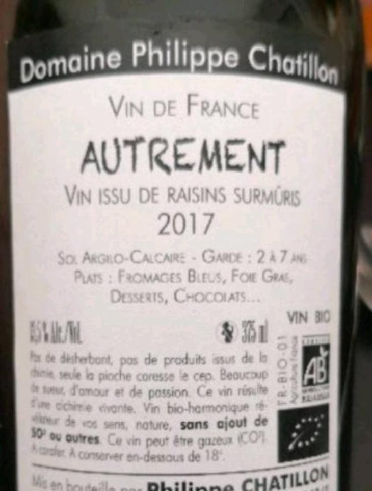 Côtes-du-Jura - "Autrement" - Domaine Philippe Chatillon - Philippe Chatillon 