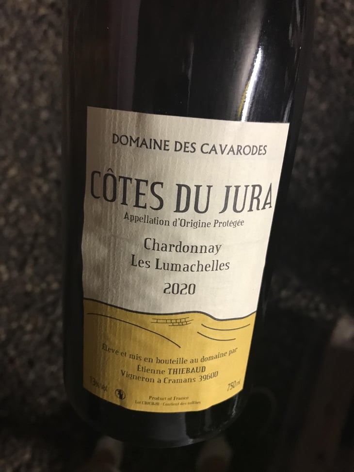 Chardonnay Les Lumachelles - Domaine des Cavarodes - Etienne Thiebaud 