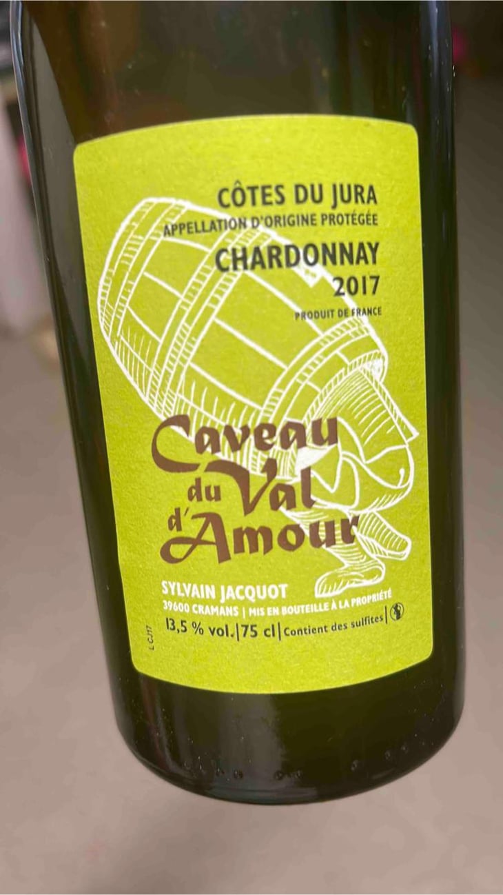 Chardonnay - Caveau du Val d’Amour - Sylvain Jacquot -2017