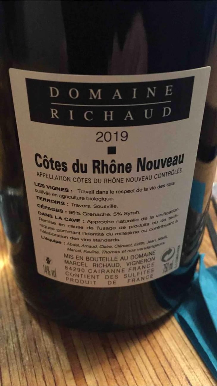 Côtes du Rhône Nouveau - Domaine Marcel Richaud - Marcel Richaud 