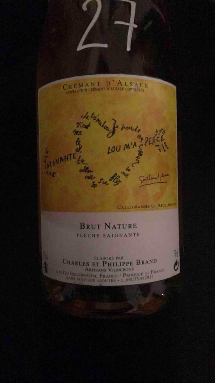 Crémant Brut Nature Flèche Saignante - Domaine Brand & Fils - Philippe Brand 