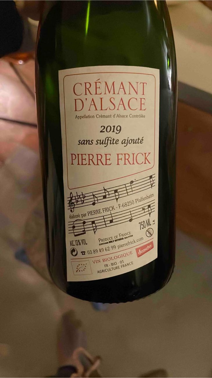 Crémant d'Alsace Pinot Blanc - Domaine Pierre Frick - Jean-Pierre, Chantal et Thomas Frick 