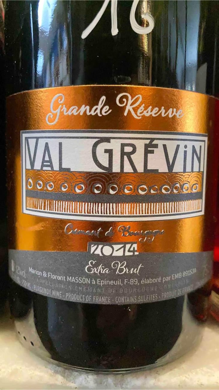 Crémant De Bourgogne Grande Réserve - Val Grévin - Marion Et Florent Masson 