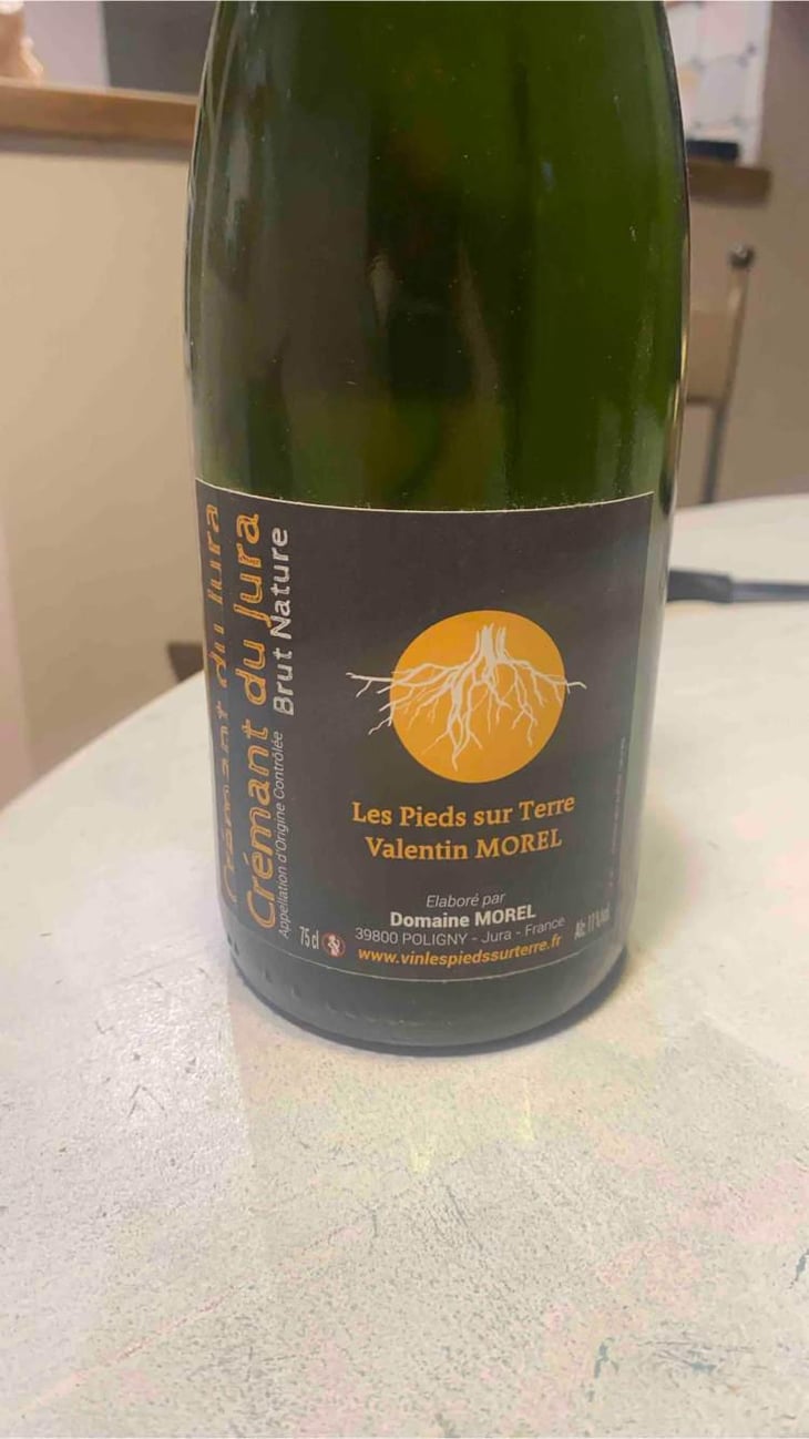 Crémant du Jura Brut Nature - Les Pieds Sur Terre - Valentin Morel 