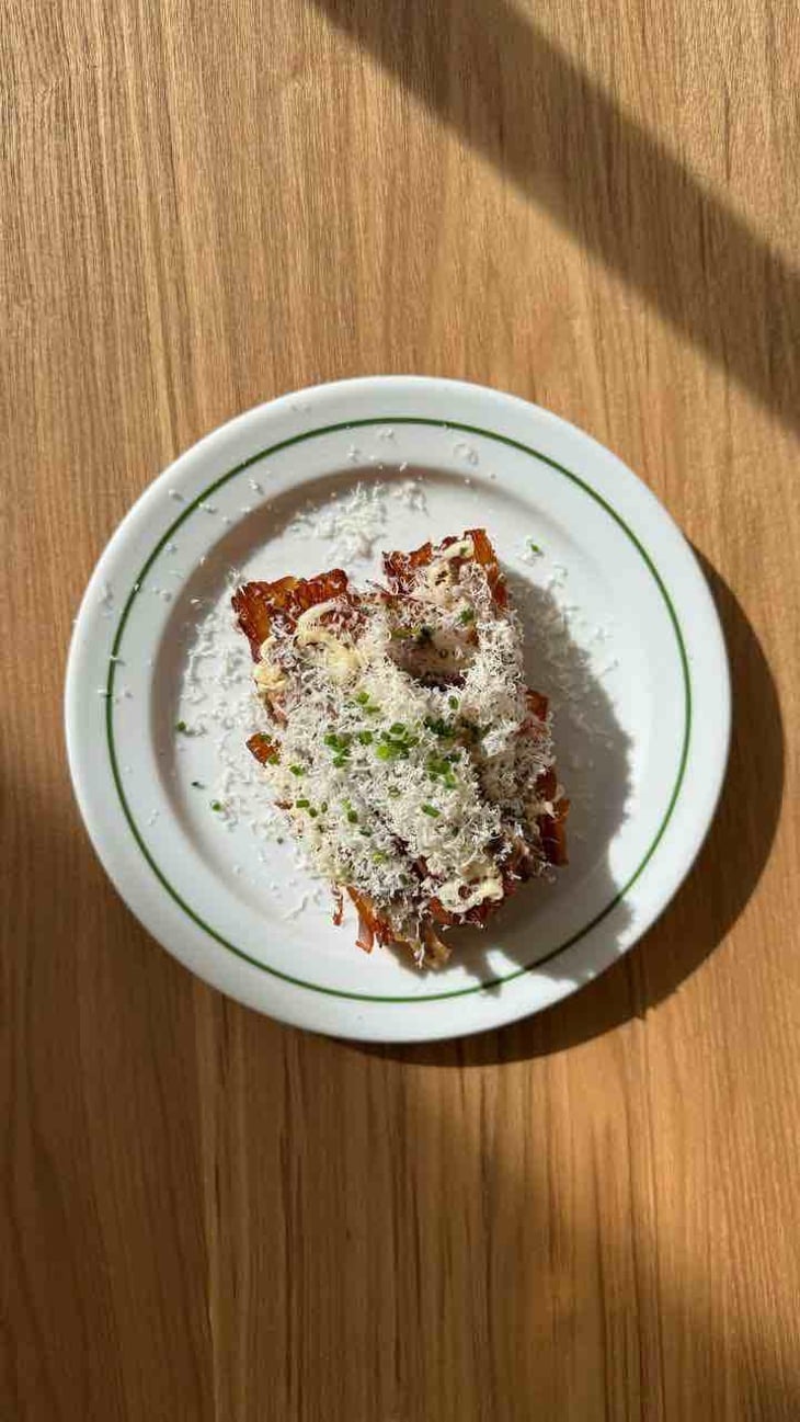 Crispy Mille-Feuille Potatoes With Truffle Aioli, Anchovy And Parmesan - Pomme Eatery - 779621