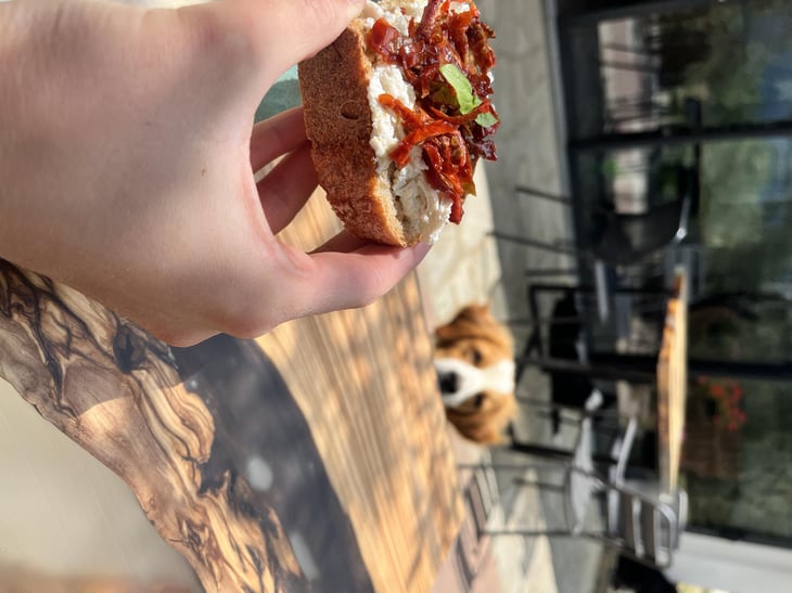 Crostone: Ricotta, Pomodori Secchi E Basilico - Petricor - 785373