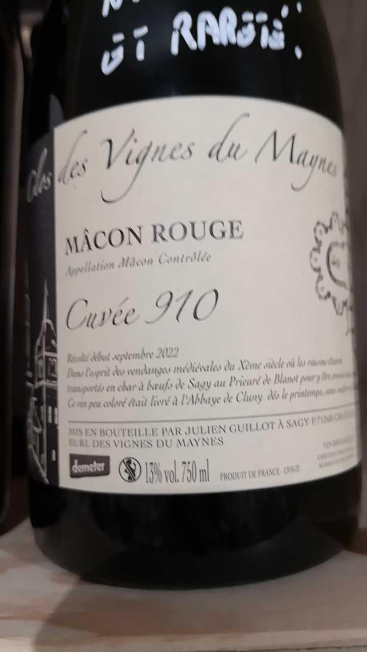 Cuvée 910 - Clos des Vignes du Maynes - Julien Guillot 