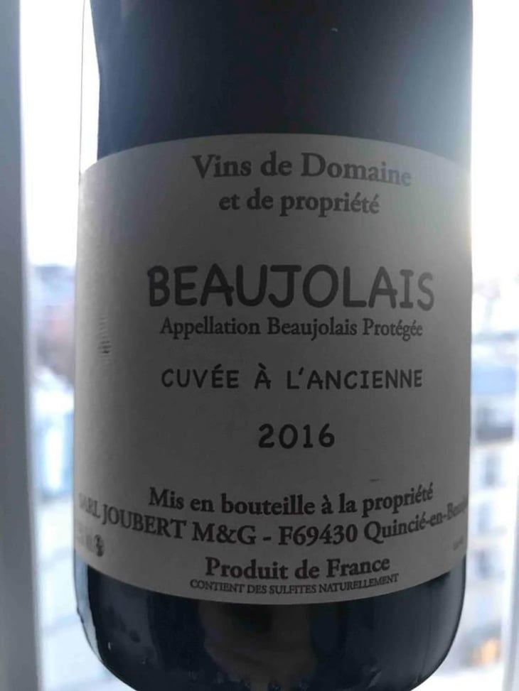 Cuvée à l'Ancienne - Domaine Marcel Joubert - Carine Joubert 