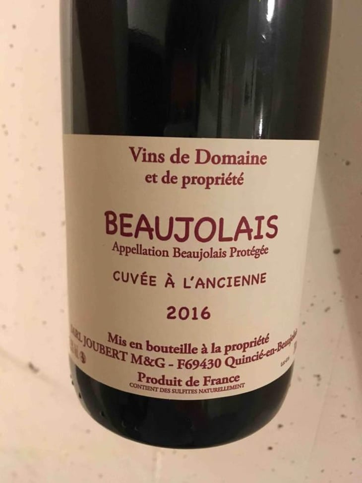 Cuvée à l'Ancienne - Domaine Marcel Joubert - Carine Joubert 