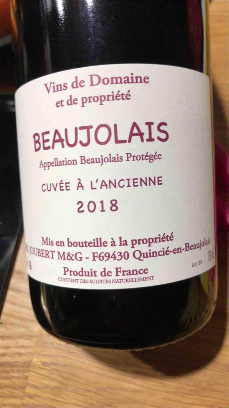 Cuvée à l'Ancienne - Domaine Marcel Joubert - Carine Joubert 