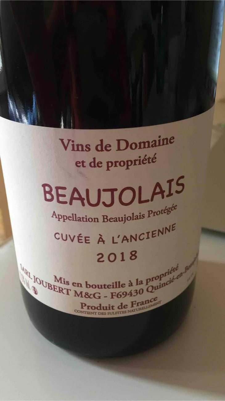 Cuvée à l'Ancienne - Domaine Marcel Joubert - Carine Joubert 