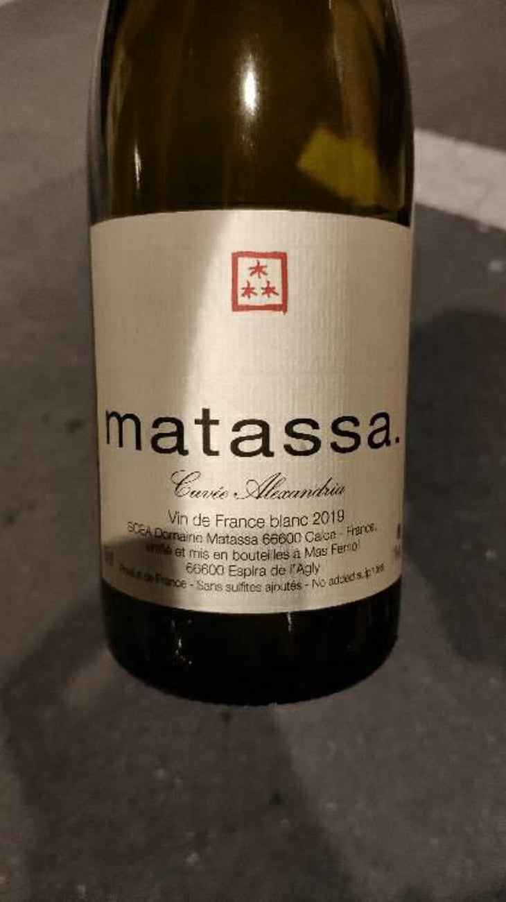 Cuvée Alexandria - Domaine Matassa - Tom Lubbe 