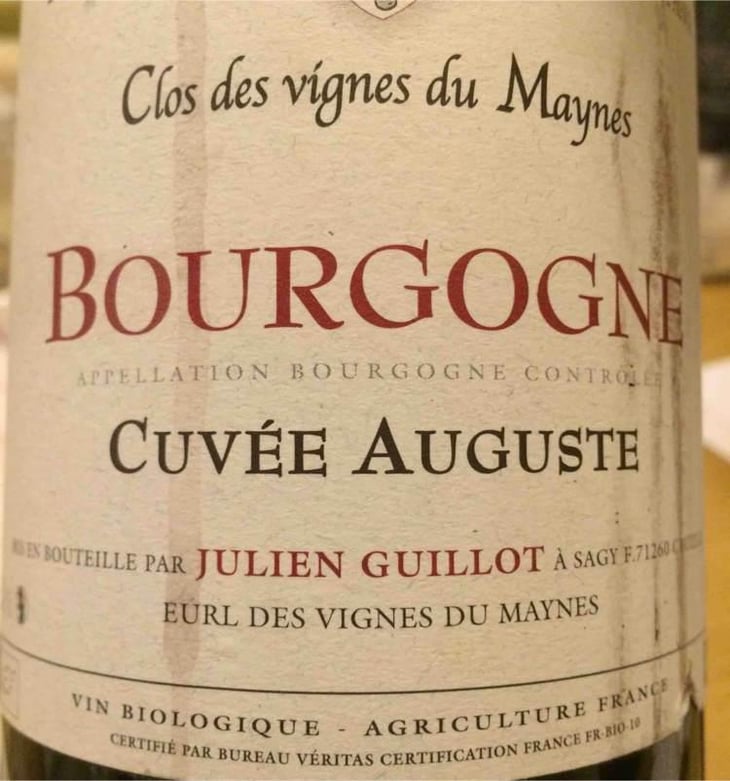 Cuvée Auguste - Clos des Vignes du Maynes - Julien Guillot 