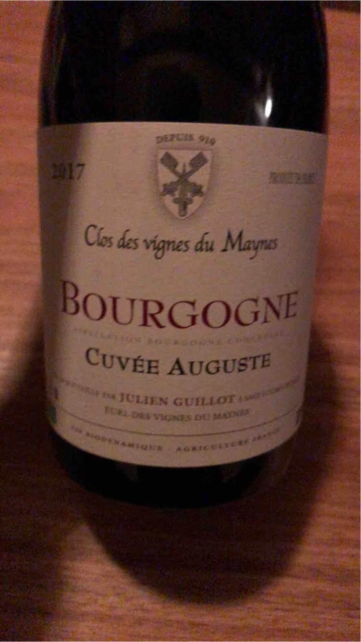 Cuvée Auguste - Clos des Vignes du Maynes - Julien Guillot 