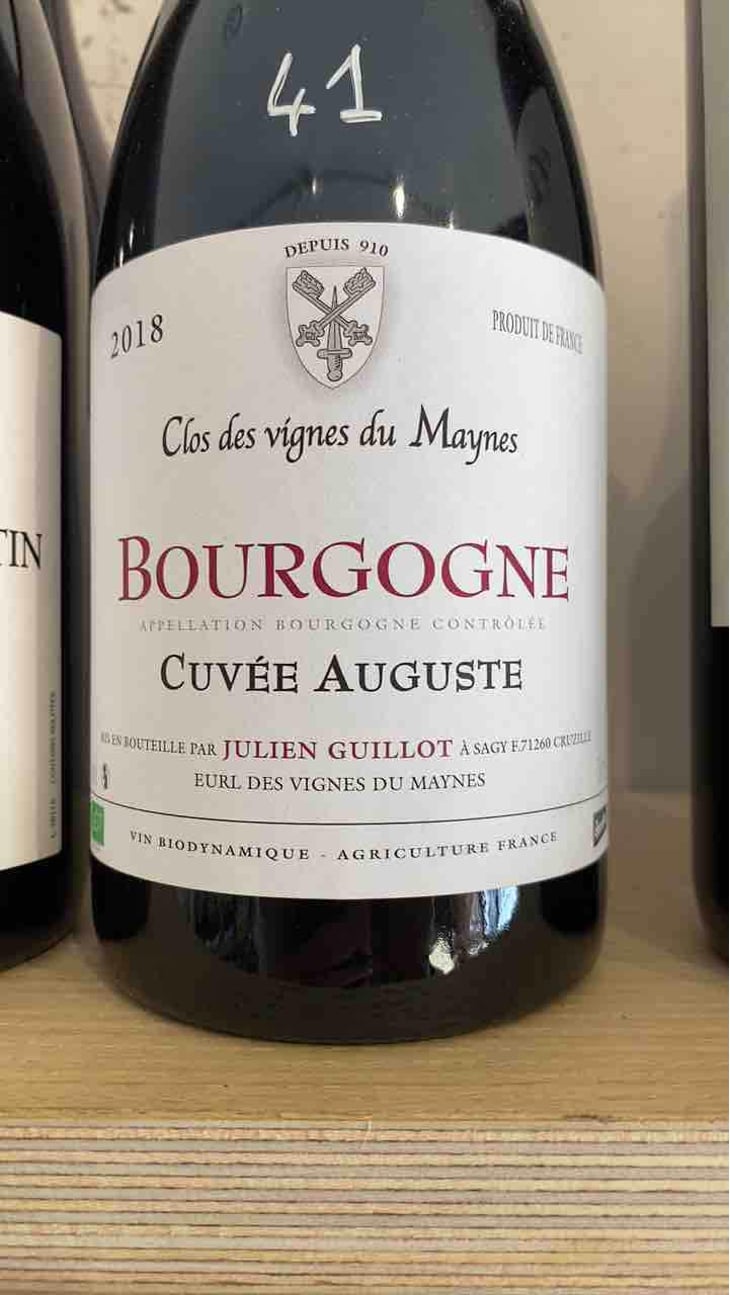 Cuvée Auguste - Clos des Vignes du Maynes - Julien Guillot 