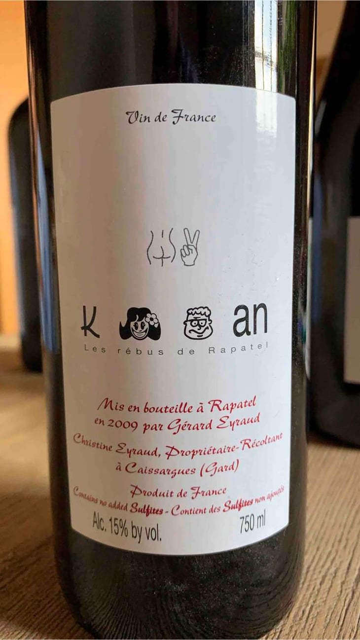 Cuvée Carignan - Domaine de Rapatel - Gérard Eyraud -2013