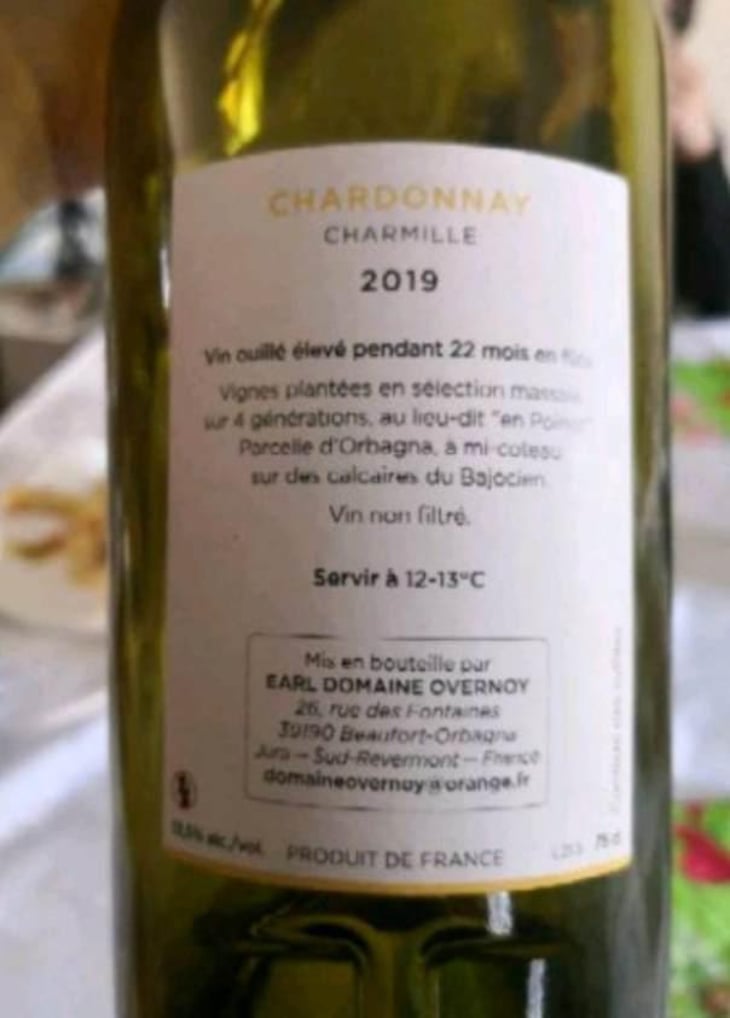 Cuvée Charmille - Domaine Overnoy - Guillaume Overnoy 