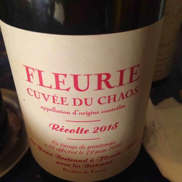Cuvée du Chaos - Les Bertrand - Guy, Annick & Yann Bertrand 