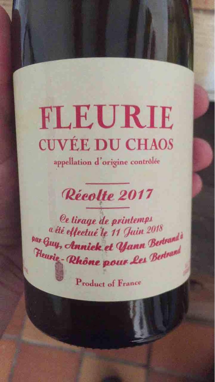 Cuvée du Chaos - Les Bertrand - Guy, Annick & Yann Bertrand 
