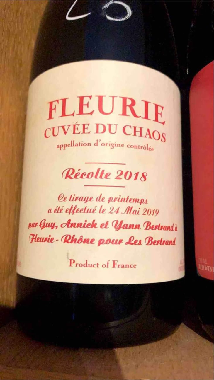 Cuvée du Chaos - Les Bertrand - Guy, Annick & Yann Bertrand 