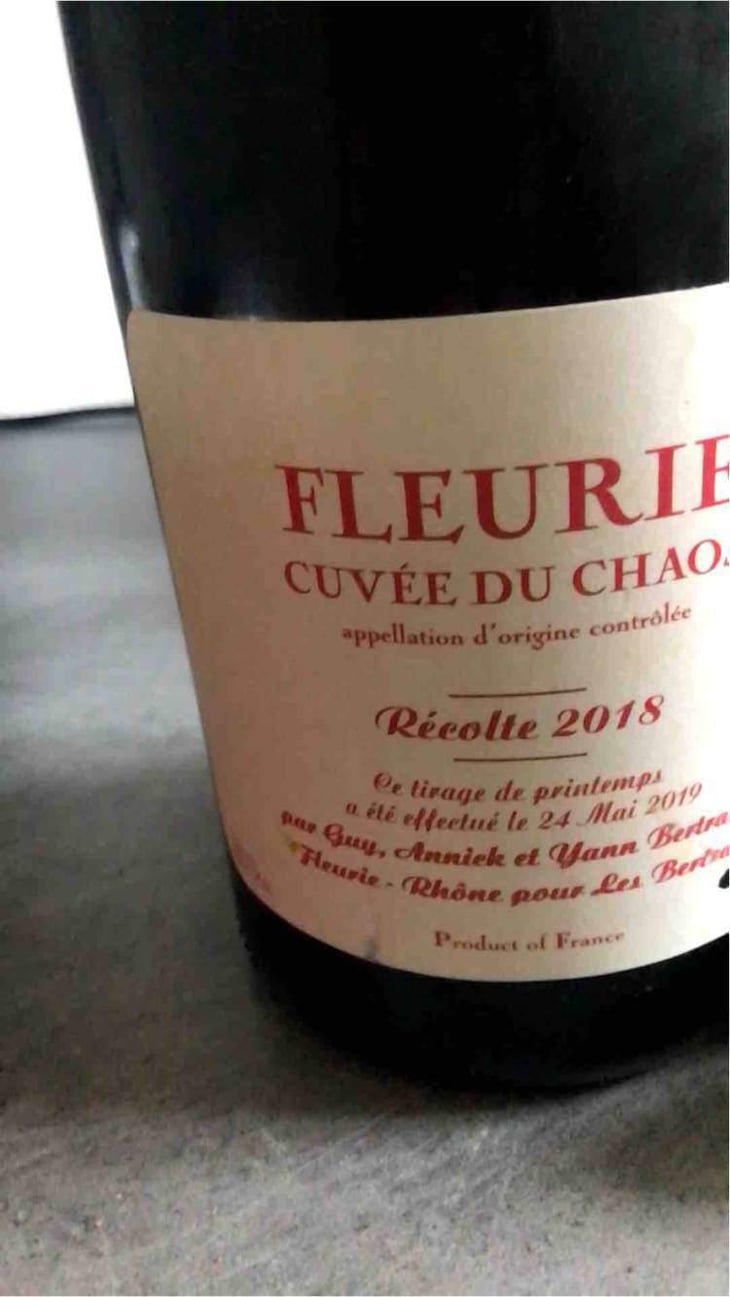 Cuvée du Chaos - Les Bertrand - Guy, Annick & Yann Bertrand 