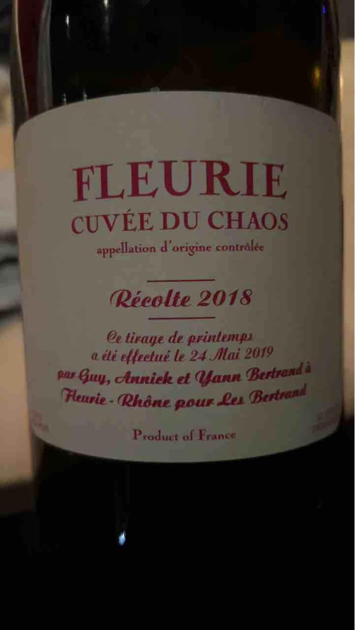 Cuvée du Chaos - Les Bertrand - Guy, Annick & Yann Bertrand 