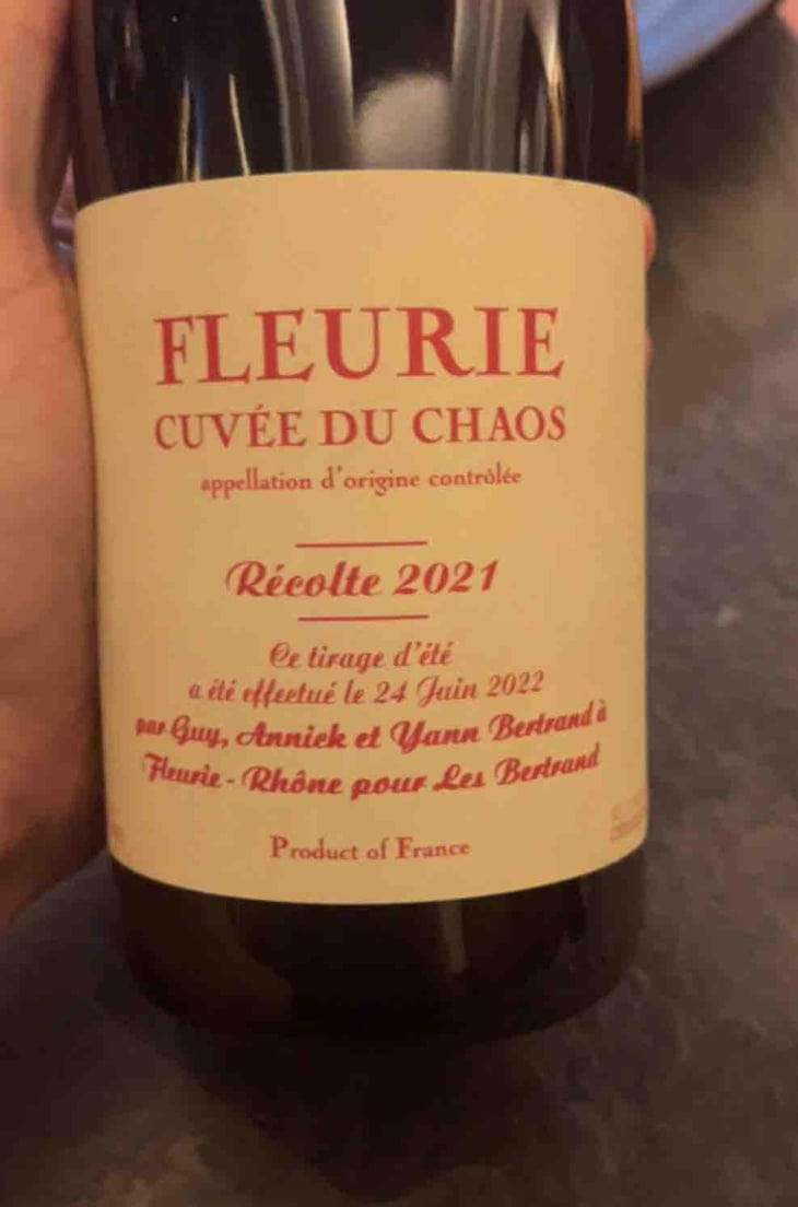 Cuvée du Chaos - Les Bertrand - Guy, Annick & Yann Bertrand 